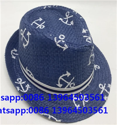 Langar qog'ozli qog'oz somon Fedora shlyapasi
