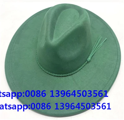 Quyoshdan himoyalangan yashil rangli Fedora shlyapa