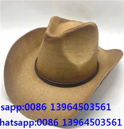 Erkaklar uchun somon Fedora shlyapa