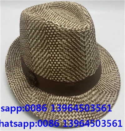 Qisqa qirrali erkaklar Boho somon shlyapa