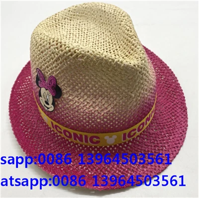 Atirgul qizil somon ichi bo'sh quyosh shlyapa