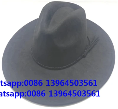 Rancher jun qora shapka Fedora kovboy shlyapa