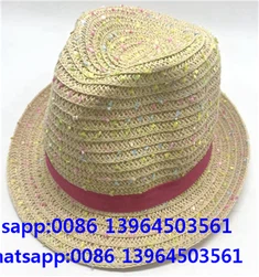 Rangli somon Fedora Sun shapkasi