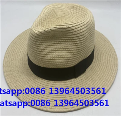 Tasodifiy ziqna qog'oz somon shlyapa Fedora Top Hat