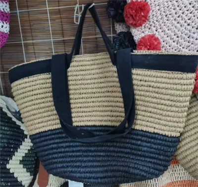 Qora paxta lenta katta ayollar plyaj sumkasini
