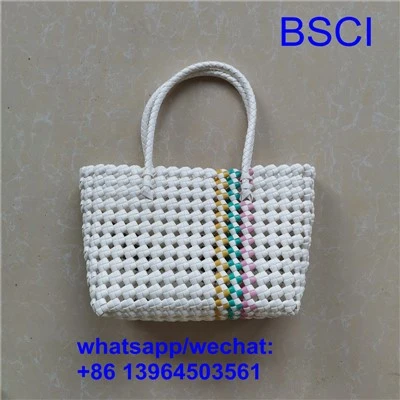 Qayta ishlangan plastik to'qilgan sumkalar