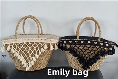 Ayollar uchun somonli sumkalar